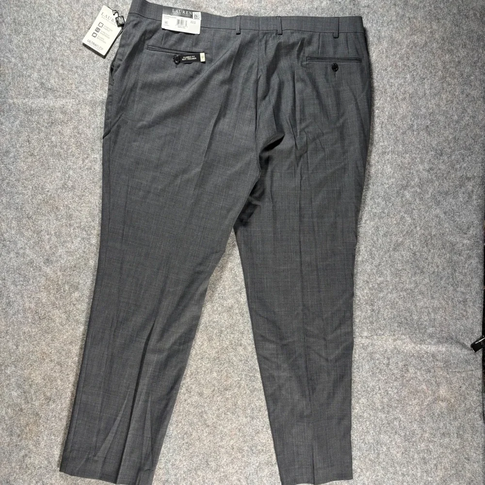 Lauren Ralph Lauren Mens Gray Classic Fit Wool Ultraflex Suit Trouser Pant 44x32
